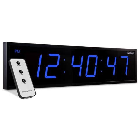 Large Digital Clock, 36 Led Wall Clock with 6-Level Brightness & Mounting Hardware