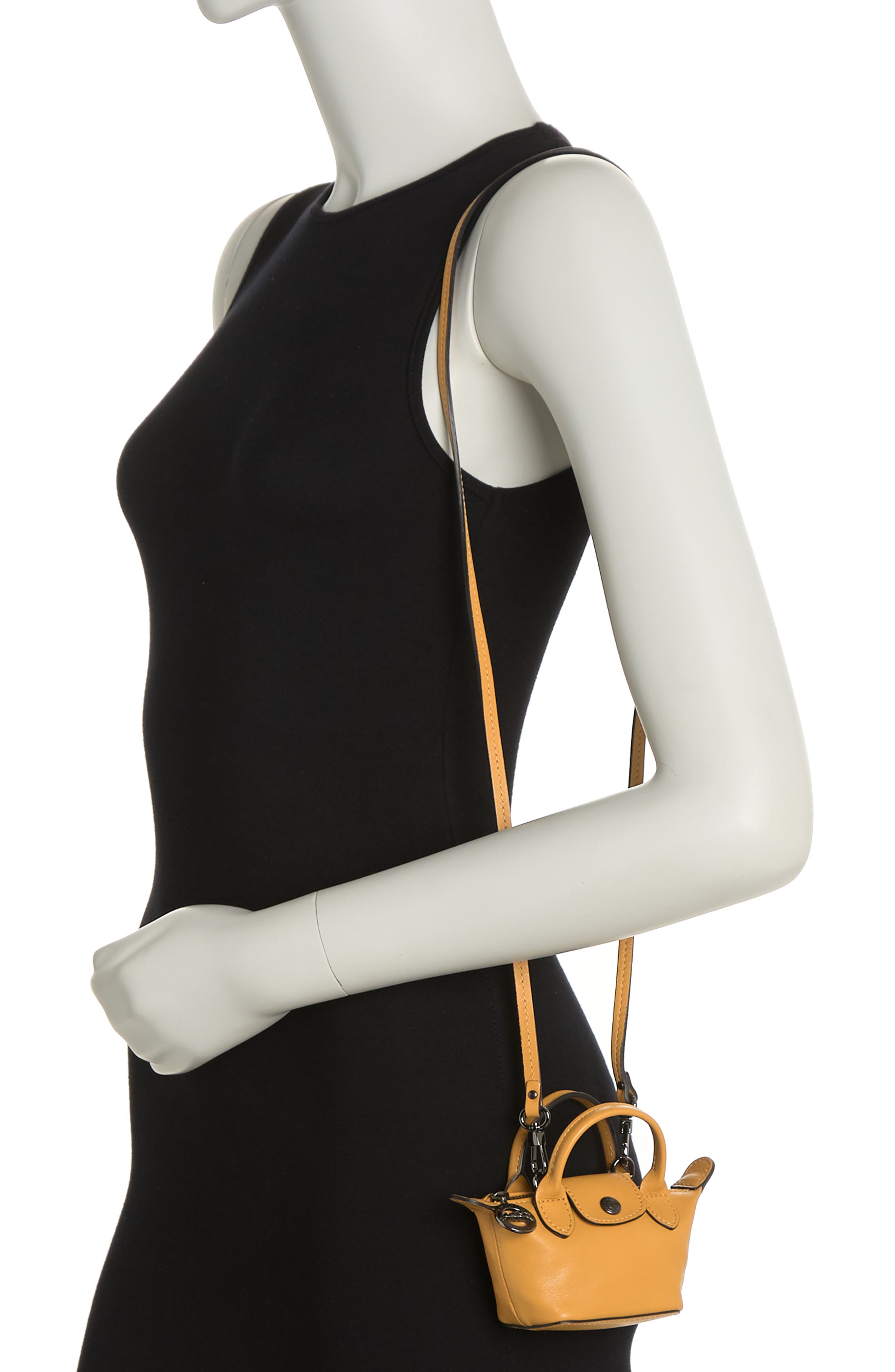 Longchamp Le Pliage Cuir Nano Crossbody Bag, Alternate, color, 