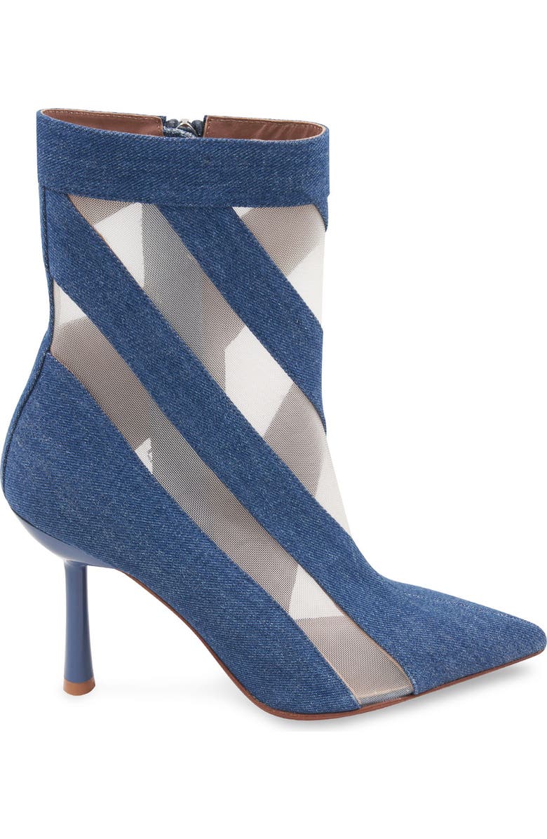 BCBGMAXAZRIA Reldo Mesh Bootie, Alternate, color, Medium Denim