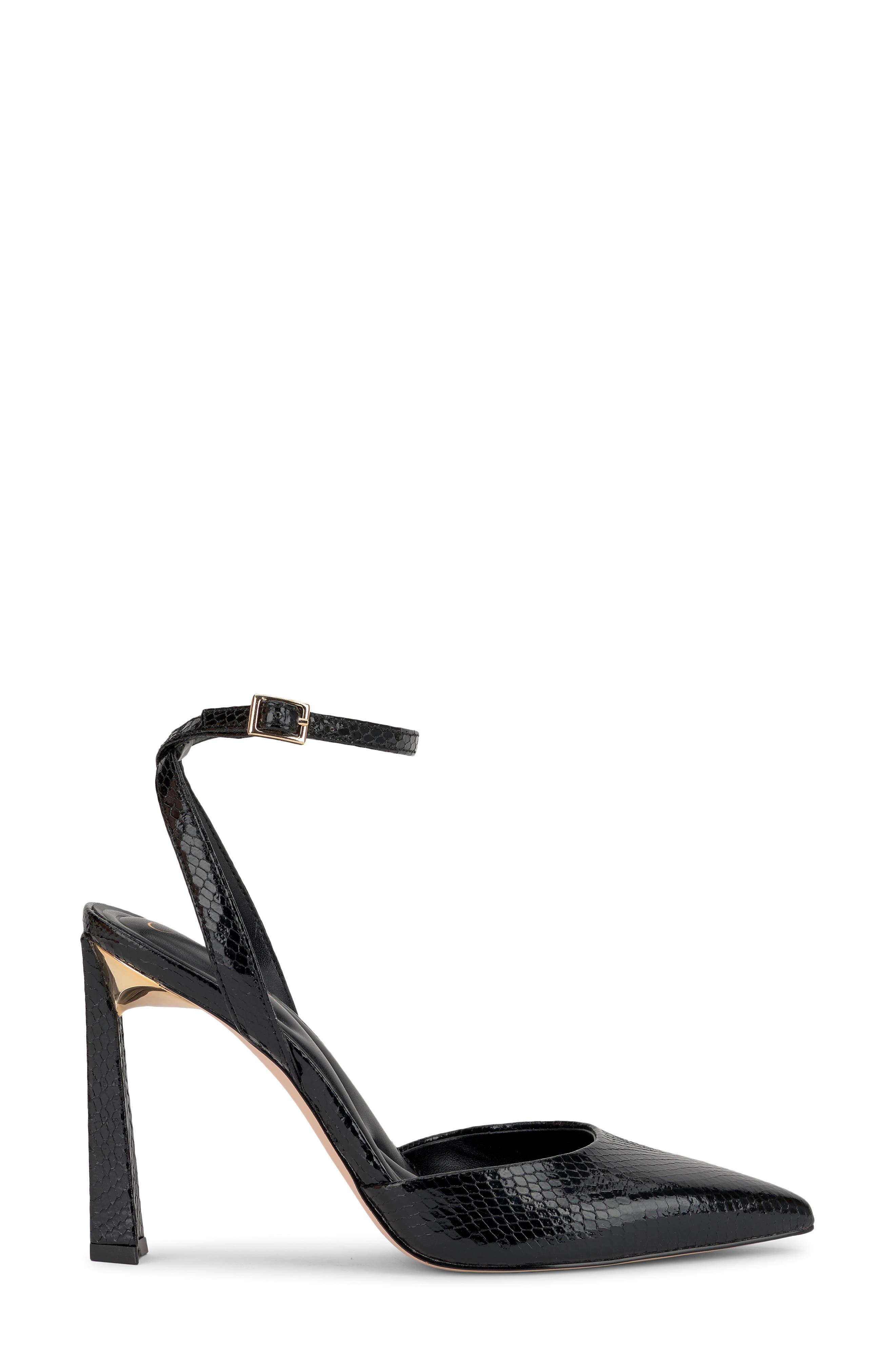Jessica Simpson Ocanna Ankle Strap Pointed Toe Pump, Alternate, color, Black