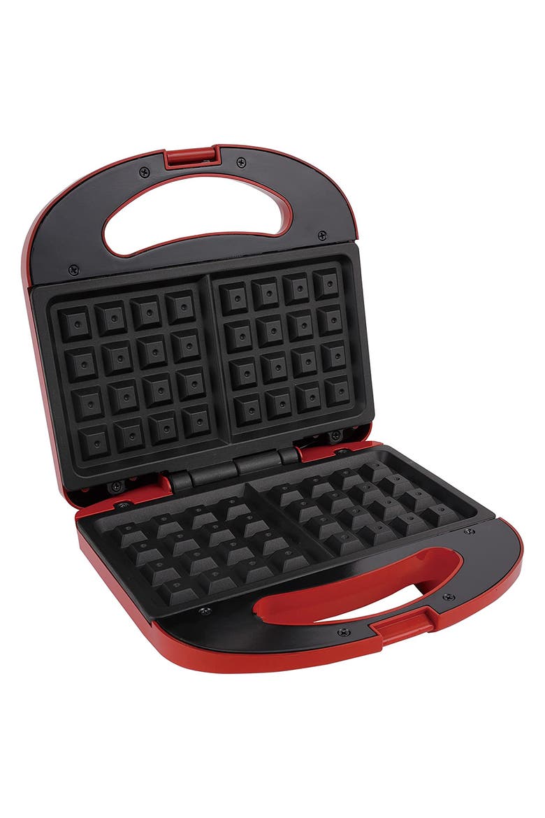 Electric Nonstick Waffle Maker, Alternate, color, Red