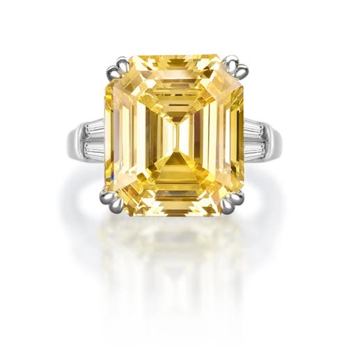 Anna Zuckerman Cali 10 Carat Diamond Crystalline Ring In Canary Yellow Crystalline
