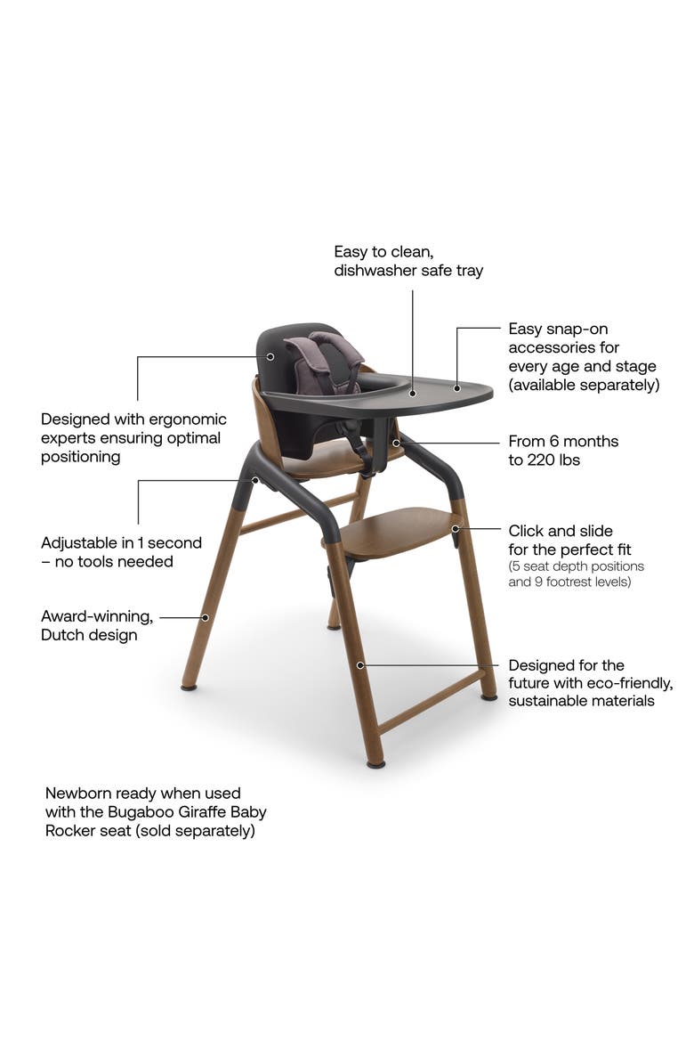 Giraffe Highchair, Alternate, color, WARM/GREY