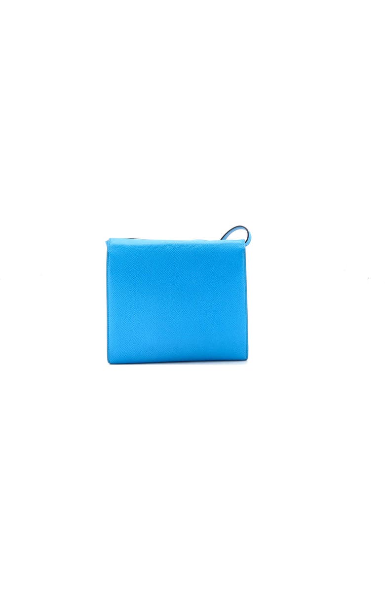 Pre-Owned Hermes Clic Wallet on Strap Epsom 16, Alternate, color, Bleu Frida