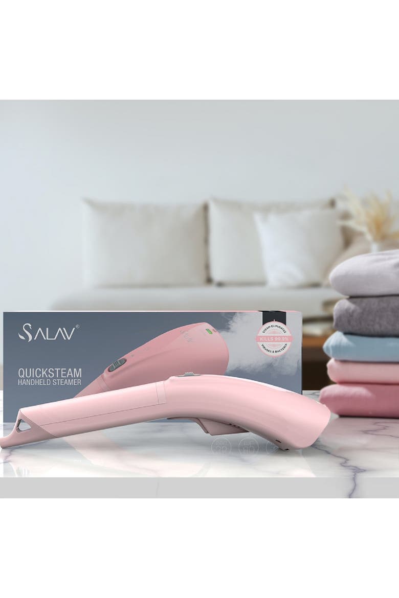 HS-04/T  QuickSteam Hand Held Steamer with Dual Steam Settings, 35 sec Steam Ready Time, Compact & Lightweight, 1000-Watt, Gray, Alternate, color, PINK