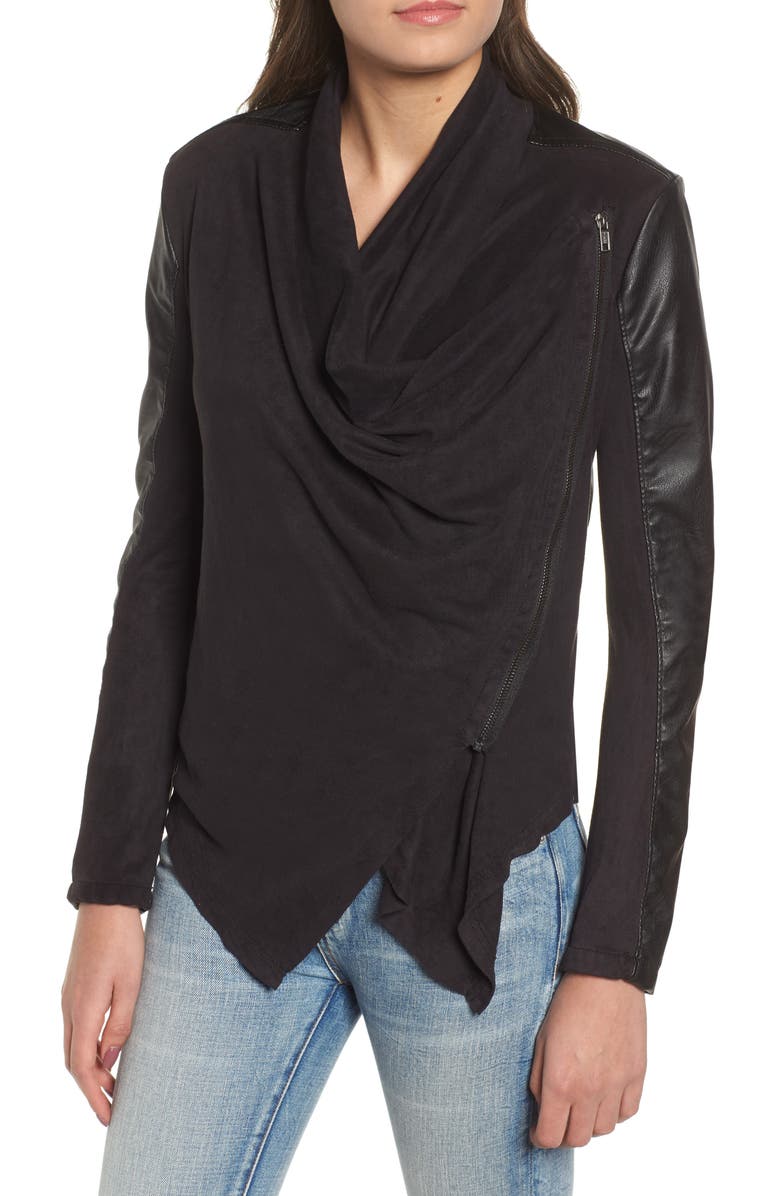 BLANKNYC Drape Front Jacket, Alternate, color, 