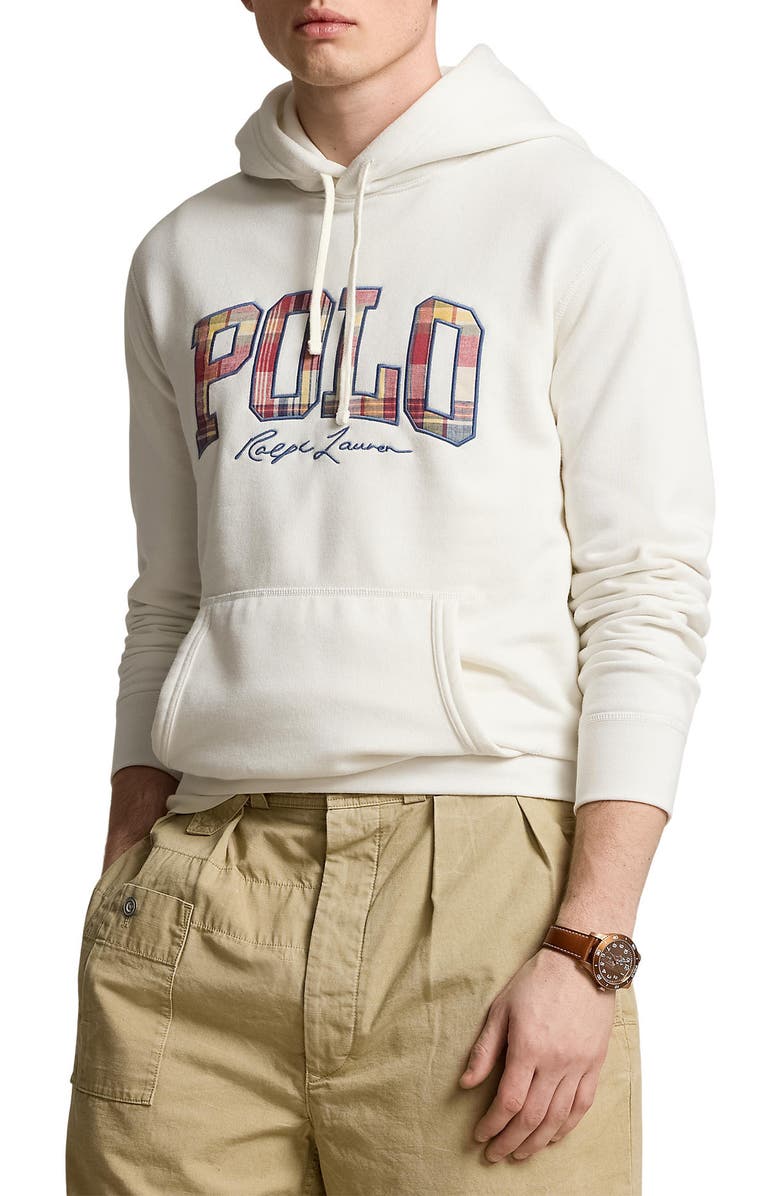 Polo Ralph Lauren Logo Appliqué Hoodie, Main, color, Nevis
