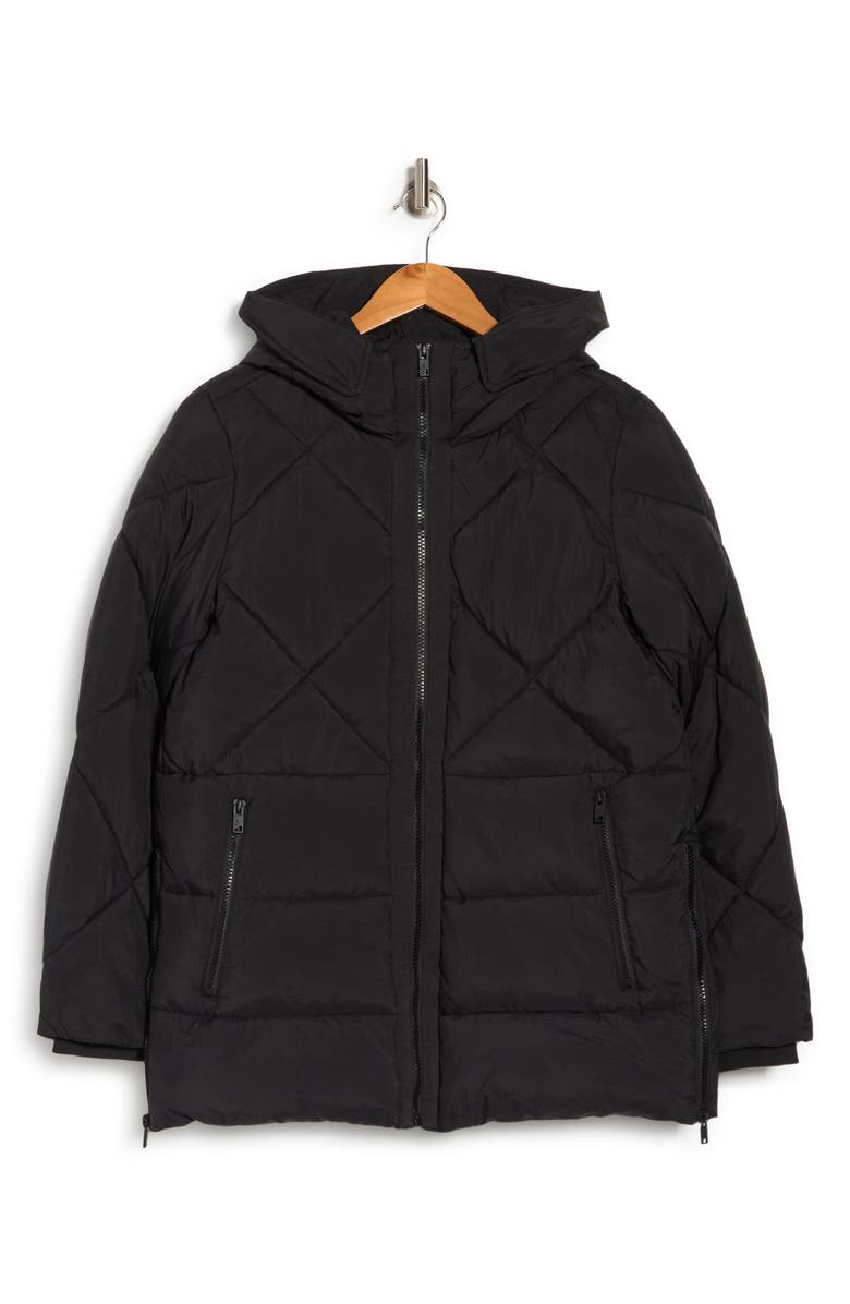 Andrew Marc Powder Touch Water-Resistant Hooded Quilted Puffer Jacket, Alternate, color, 