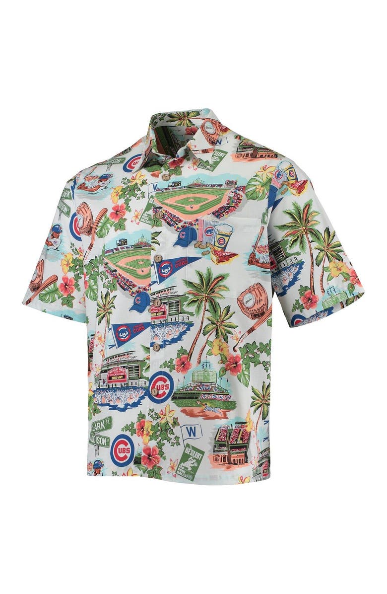 Reyn Spooner Men's Reyn Spooner White Chicago Cubs Scenic Button-Up Shirt, Alternate, color, White