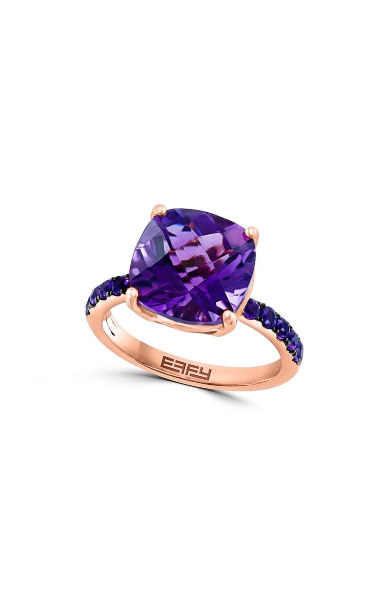 EFFY 14K Yellow Gold Citrine Ring, Main, color, Amethyst