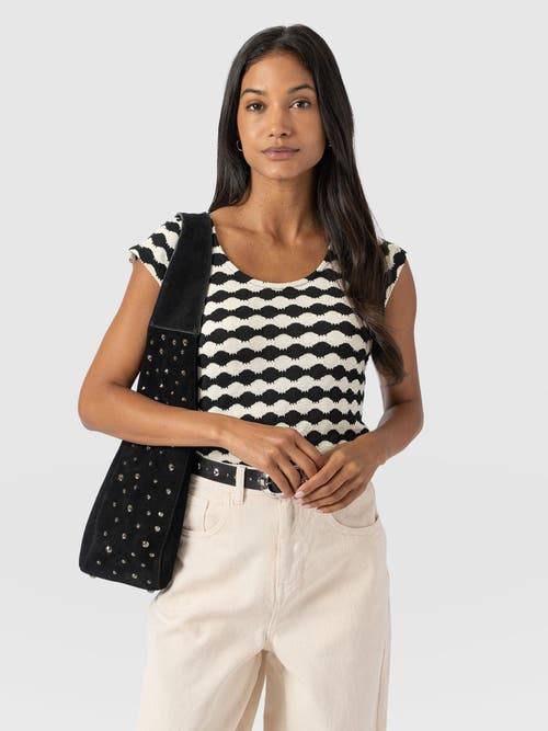Shop Saint + Sofia Elise Scoop Neck Tee