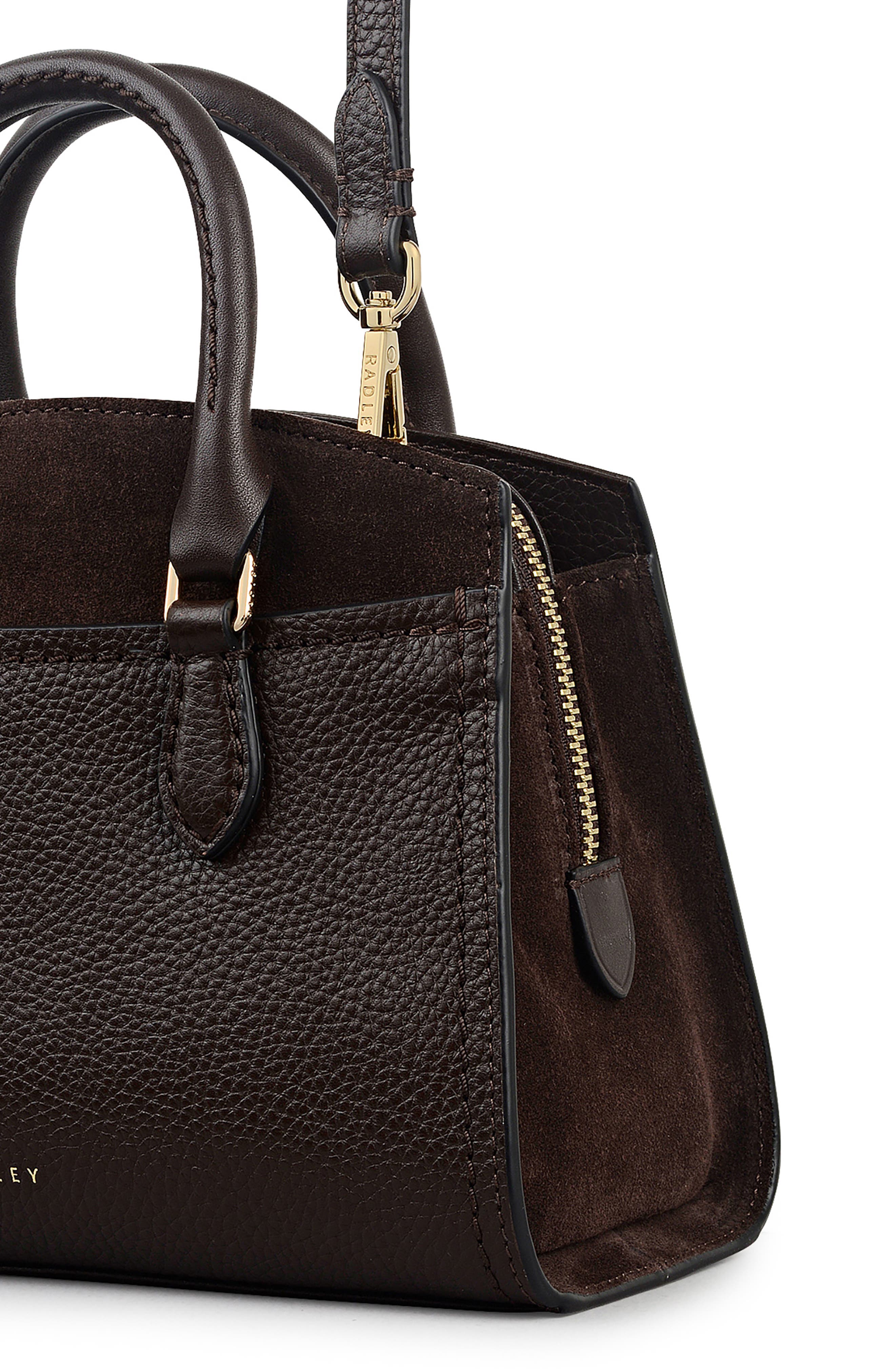 Radley Mini Portland Way Zip Tote Bag, Alternate, color, Dark Oak