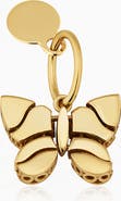 Oradina 14K Gold Mosaic Butterfly Pendant Charm