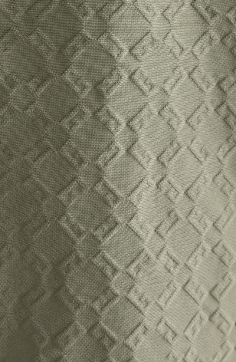 Givenchy Monogram 72 Embossed Fishtail Parka with Removable Hood, Alternate, color, Almond Green