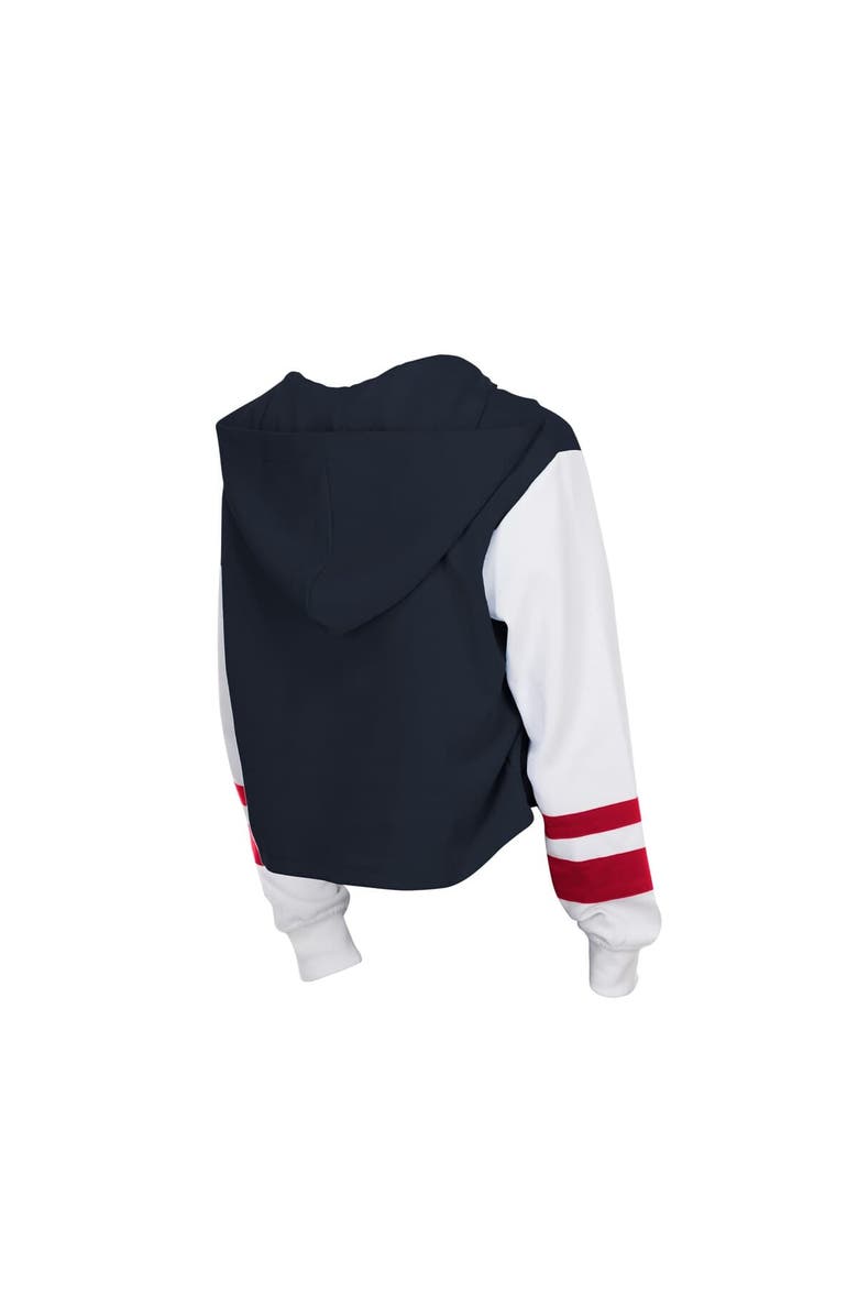 New Era Women's New Era  Navy US Hockey Throwback Boxy Lace-Up Hoodie, Alternate, color, Navy