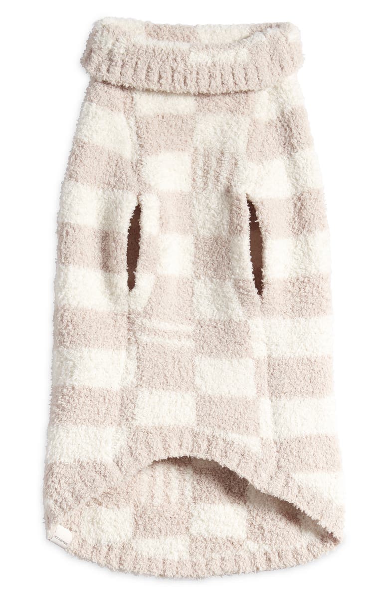 Barefoot Dreams<sup>®</sup> CozyChic<sup>®</sup> Checks & Stripes Pet Sweater, Main, color, Stone/ Cream