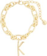 BaubleBar Initial Charm Chain Braclet