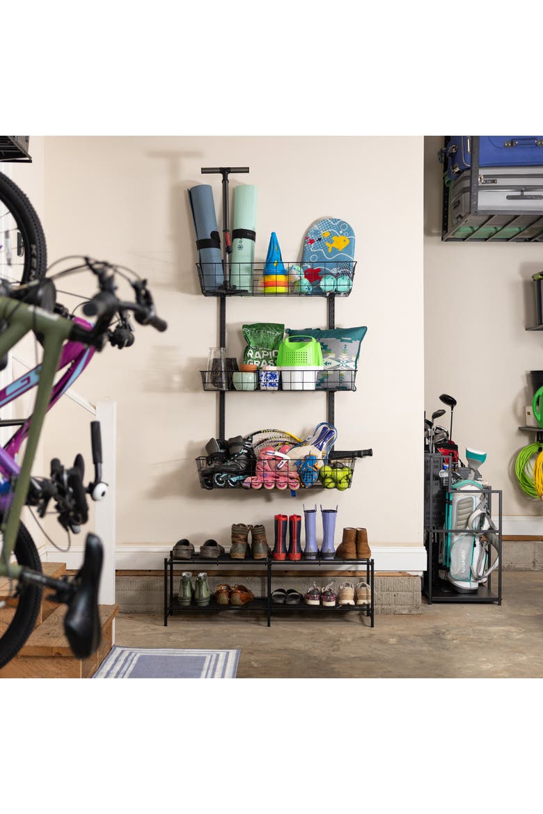 G-Basket | Adjustable Wall Storage System | Holds 120 lbs, Alternate, color, Black