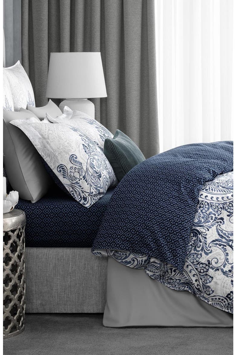Flevoland Fitted Sheet, Alternate, color, Blue