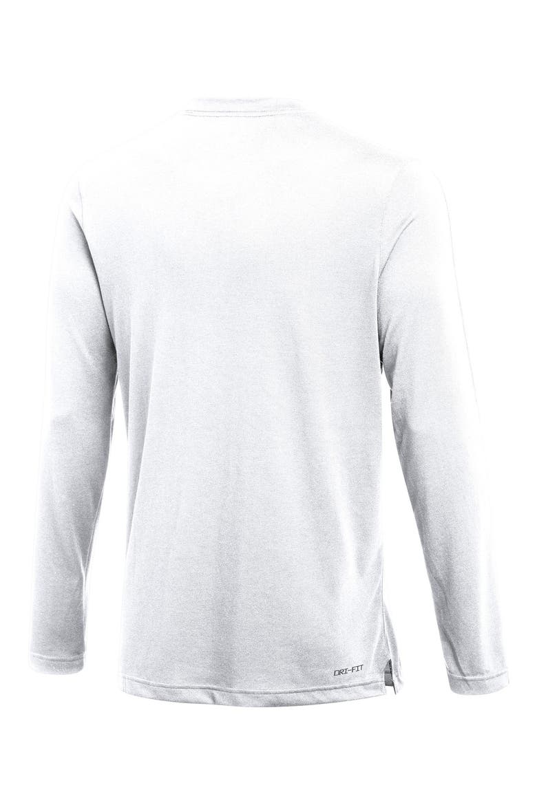 Dri-FIT Player Long Sleeve Football Top, Alternate, color, WHITE/ BLACK