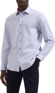 Bugatchi Jimmy OoohCotton® Dash Print Button-Up Shirt