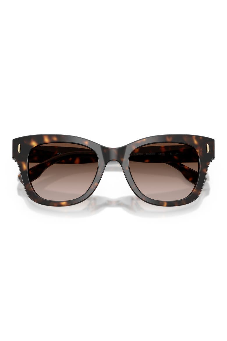 51mm Square Sunglasses, Alternate, color, DARK TORTOISE / BROWN GRADIENT