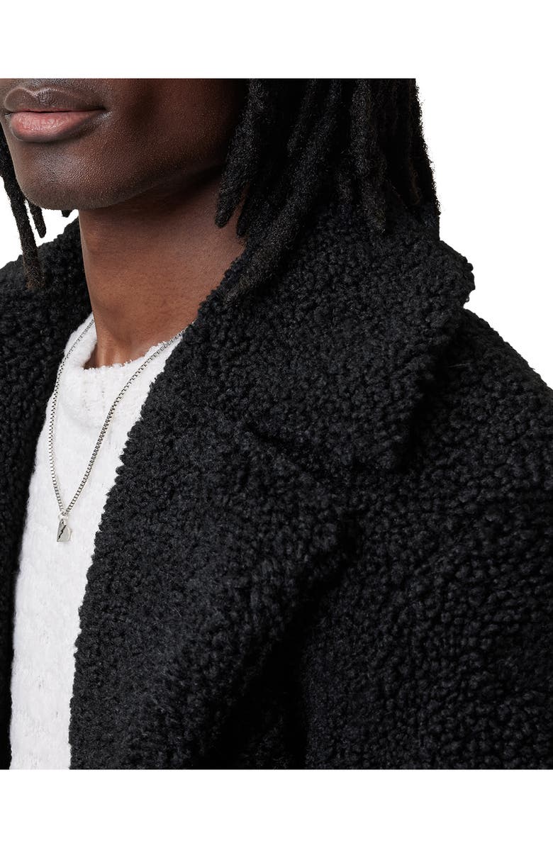 AllSaints Driscole Fleece Car Coat, Alternate, color, 