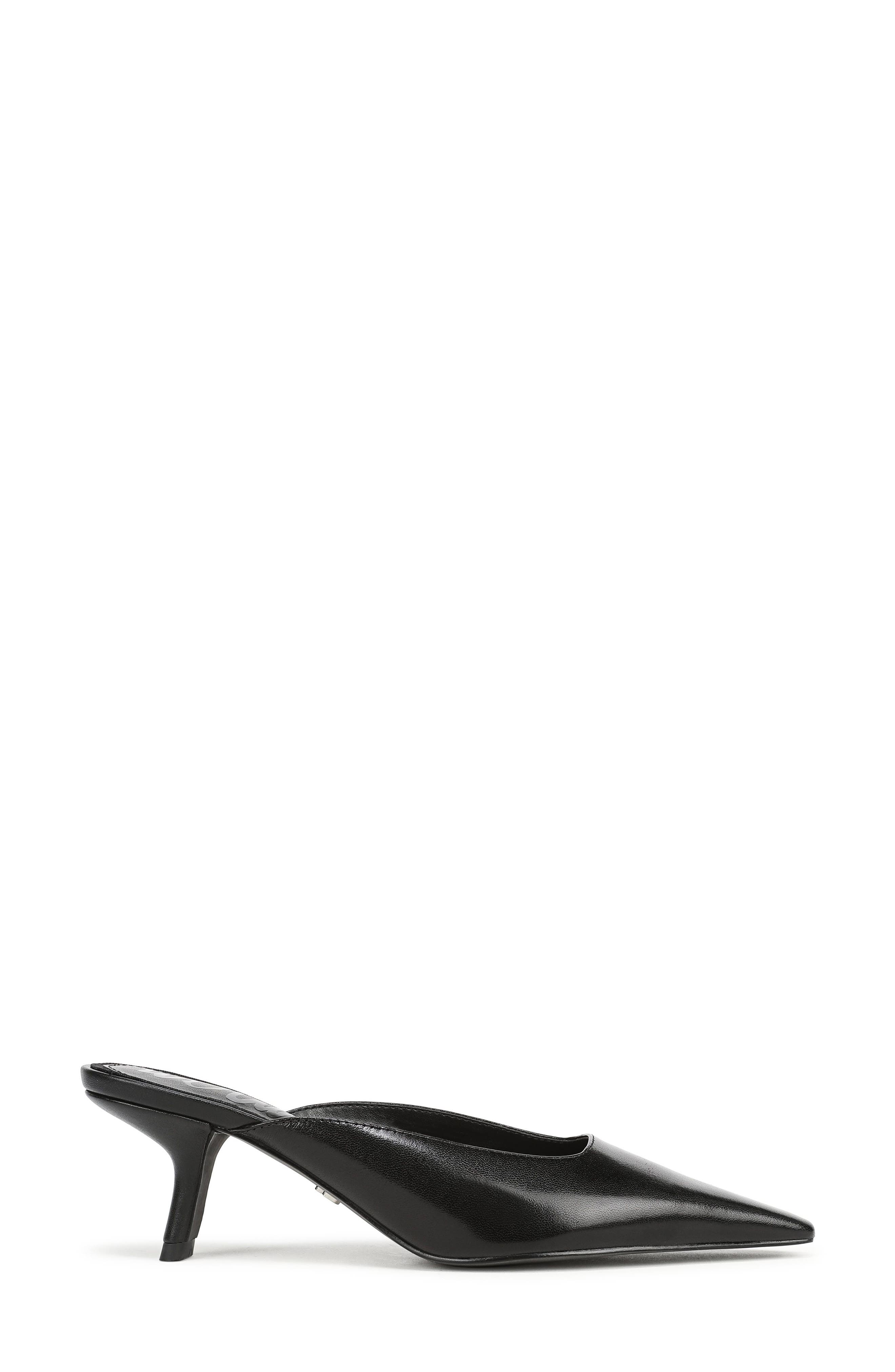 Brandy Pointed Toe Mule, Alternate, color, BLACK