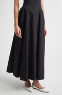 Lela Rose Cotton Blend Stretch Poplin Skirt