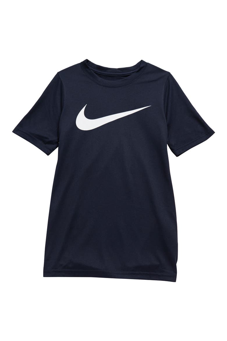 Dry Swoosh T-Shirt, Main, color, OBSIDN/WHITE