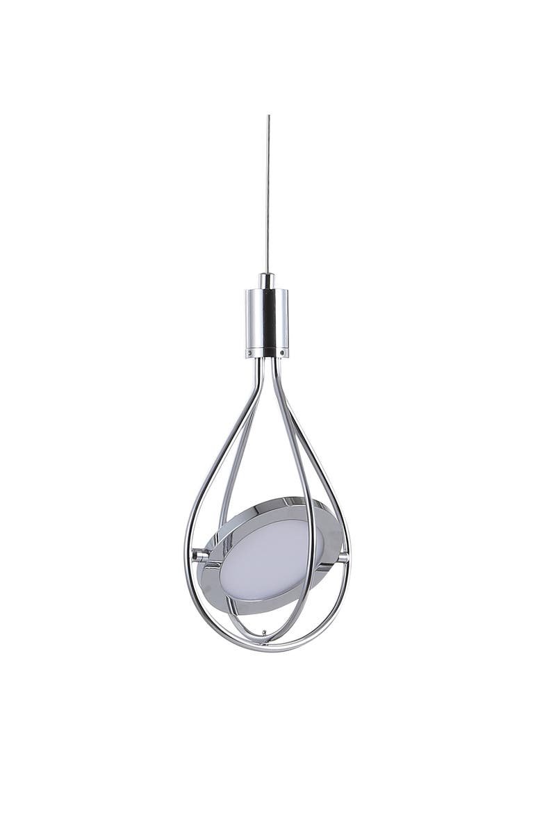 Orion Adjustable Modern Integrated 1-Light Cluster LED Metal Pendant, Alternate, color, Chrome