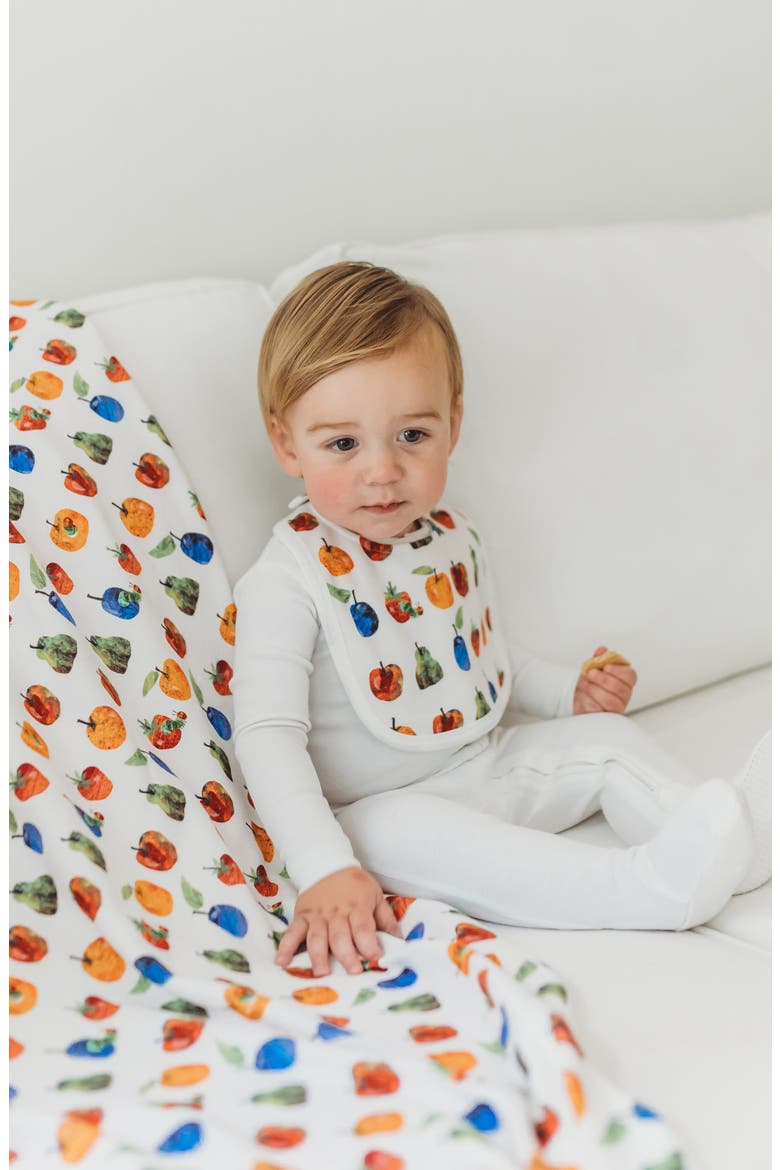 x 'The Very Hungry Caterpillar™' 2-Layer Reversible Organic Cotton Bib, Alternate, color, FRUIT