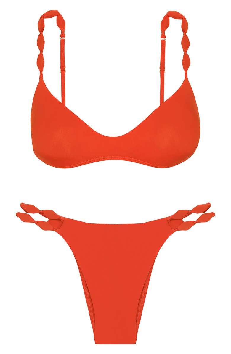ViX Paula Hermanny Alexa Bikini Bottoms, Alternate, color, Orange