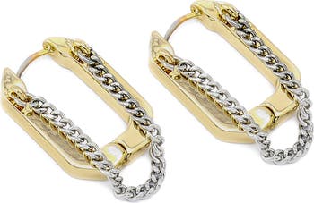 AllSaints Hexagon Swag Hoop Earrings | Nordstrom