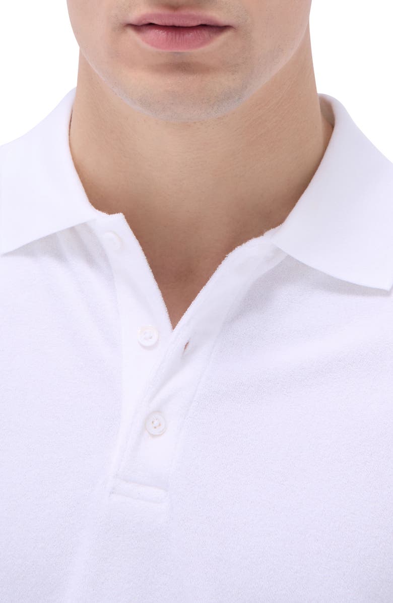 Bugatchi Cotton Blend French Terry Polo, Alternate, color, White