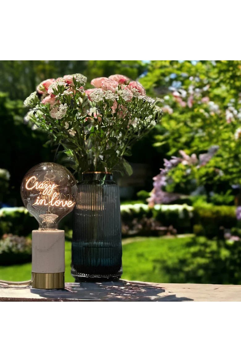 In Love Portable Table Lamp, Alternate, color, Black