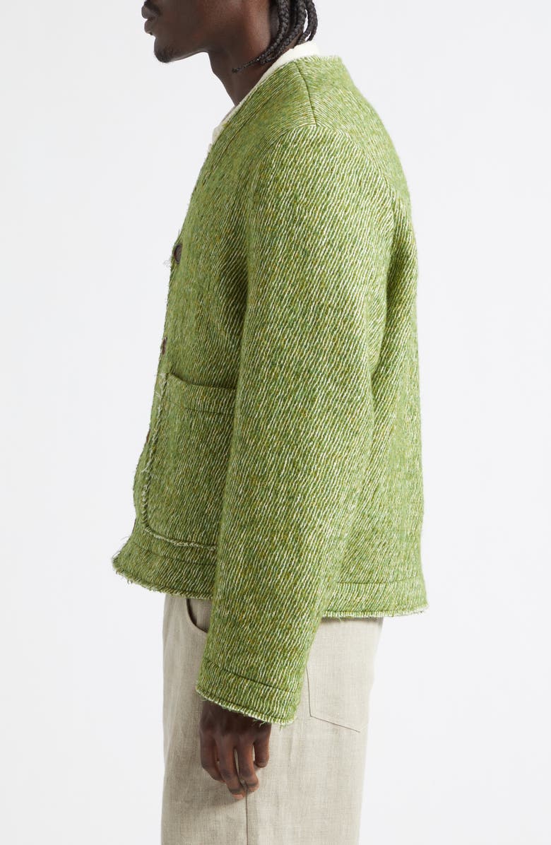 Séfr Pavel Fray Edge Cotton & Virgin Wool Cardigan, Alternate, color,