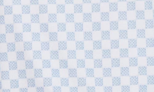 Ben Sherman Checkered Print Stretch Tech Polo In White