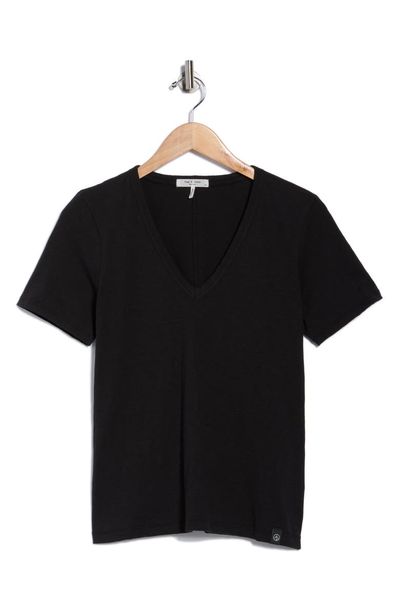 rag & bone The Vee T-Shirt, Alternate, color, Black