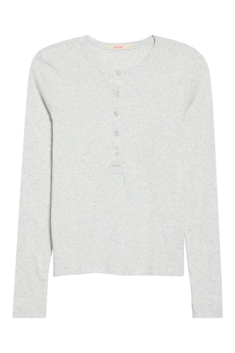 Mini Rib Henley, Main, color, HEATHER GREY