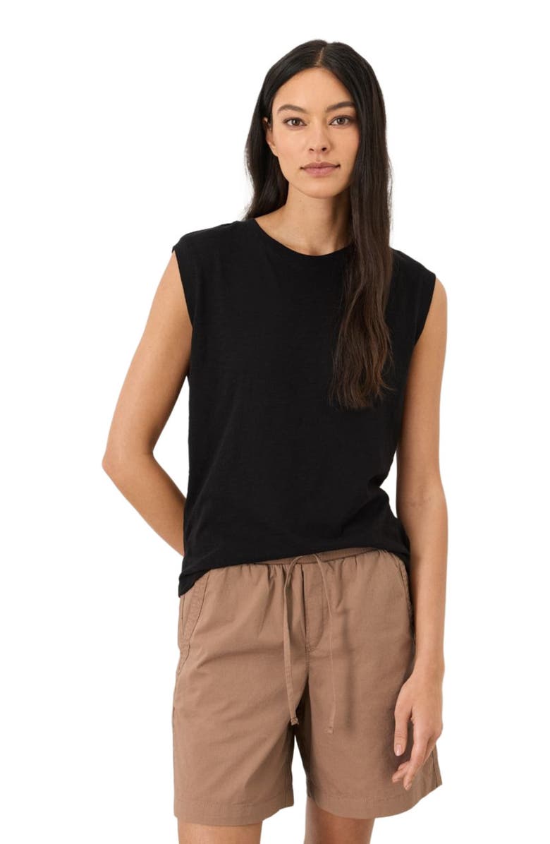 Pact Organic Cotton Featherweight Slub Relaxed Muscle Tee, Alternate, color, Black