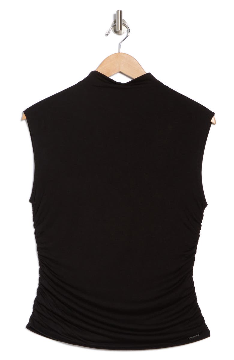 T Tahari Ruched Mock Neck Top, Alternate, color,