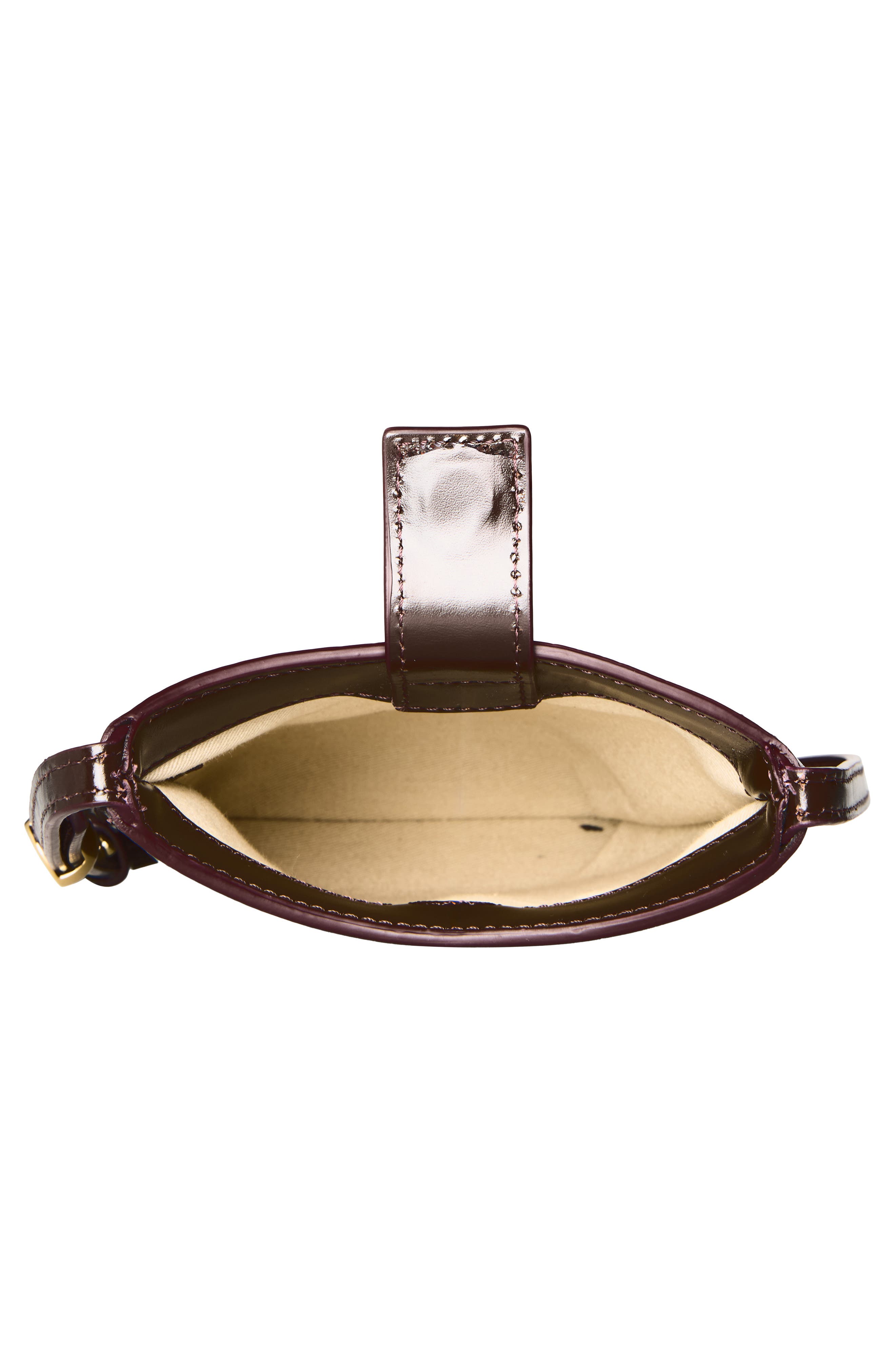 The Bisou Leather Phone Crossbody Bag, Alternate, color, DARK BURGUNDY