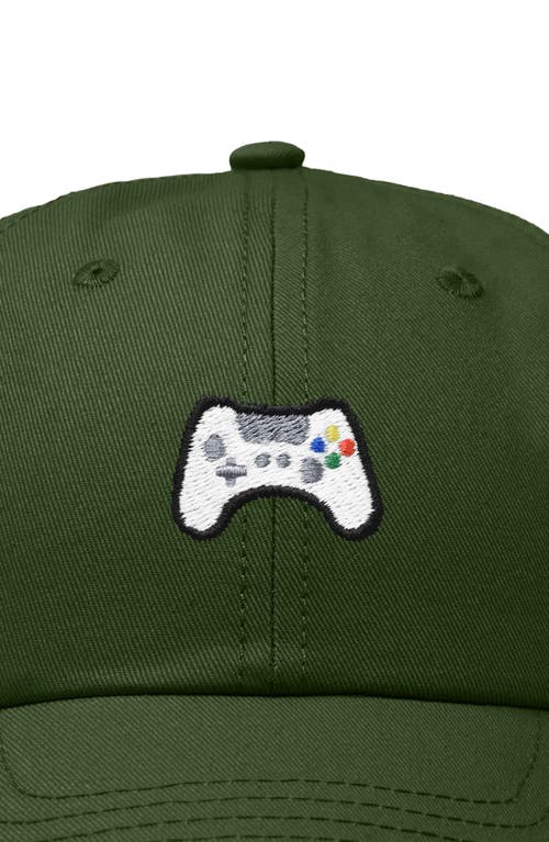 Dalix Game Controller Embroidered Hat In Olive