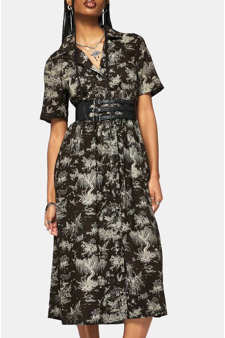 Zorya Winter Maypole Midi Shirt Dress, Alternate, color, Grey