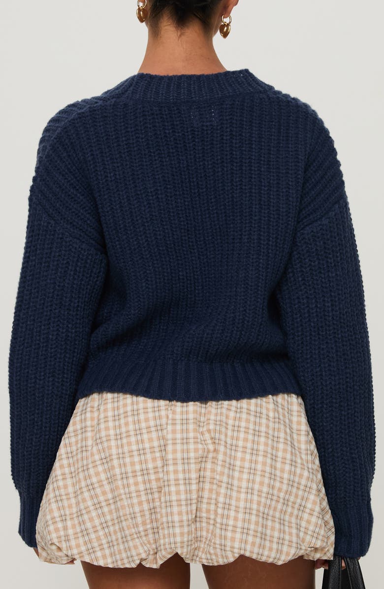 Princess Polly Osias Chunky Shaker Stitch Cardigan, Alternate, color, 