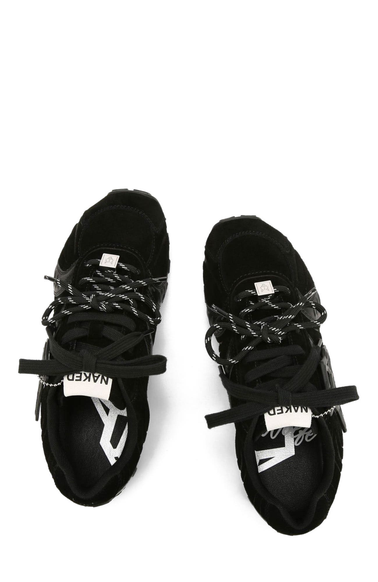 Naked Wolfe Lapse Black Suede, Alternate, color, Black