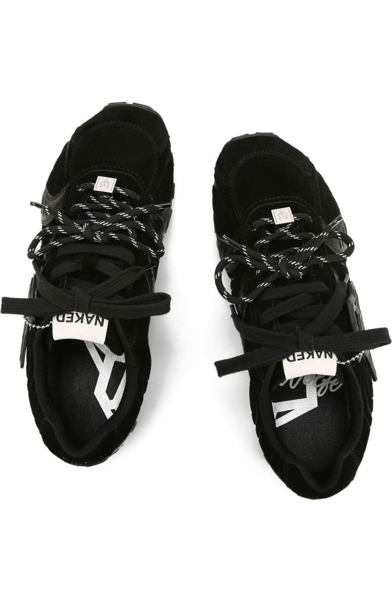 Naked Wolfe Lapse Black Suede, Alternate, color, Black