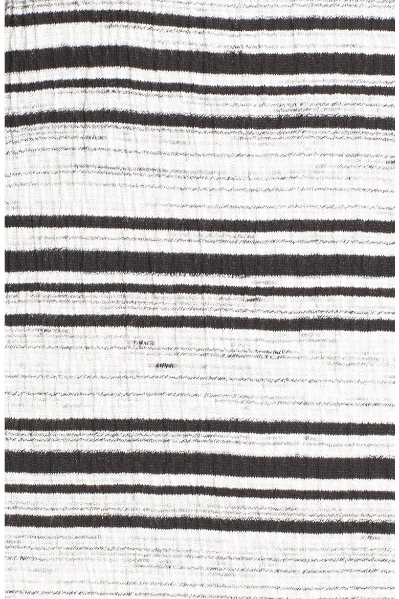 Stripe Off the Shoulder Top, Alternate, color, BLACK/ WHIE