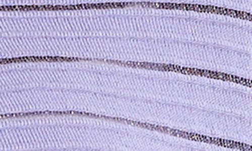 Nina Leonard Sheer Stripe Knit Bolero In Lavender